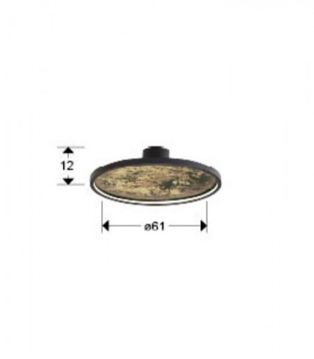 Aplique / plafón Stone LED CCT negro D60 - Schuller