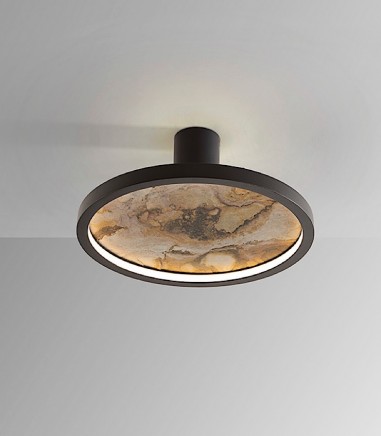 Aplique / plafón Stone LED CCT negro D30 - Schuller