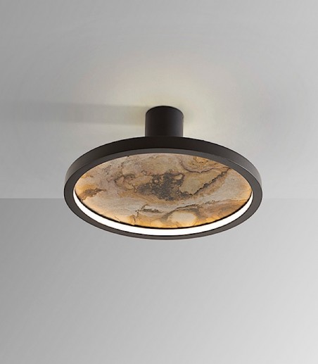 Aplique / plafón Stone LED CCT negro D30 - Schuller