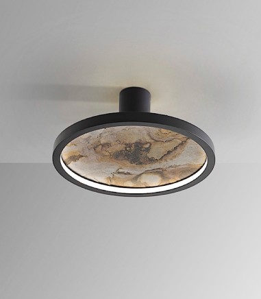 Aplique / plafón Stone LED CCT negro D30 - Schuller