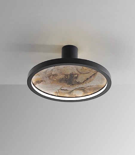 Aplique / plafón Stone LED CCT negro D30 - Schuller