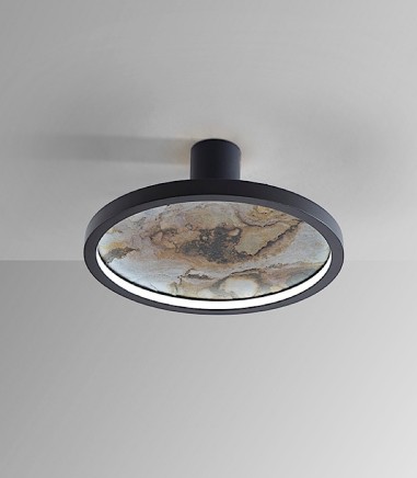 Aplique / plafón Stone LED CCT negro D30 - Schuller