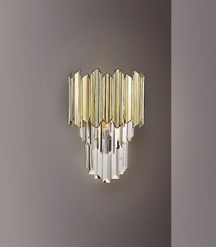 Aplique de pared Tiara 1L cromo oro - Schuller