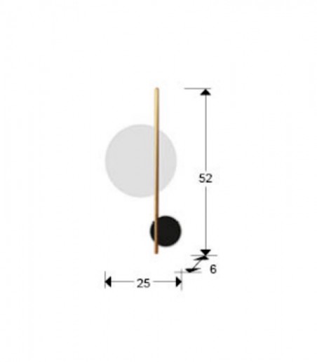 Aplique de pared Duo 2L blanco negro - Schuller