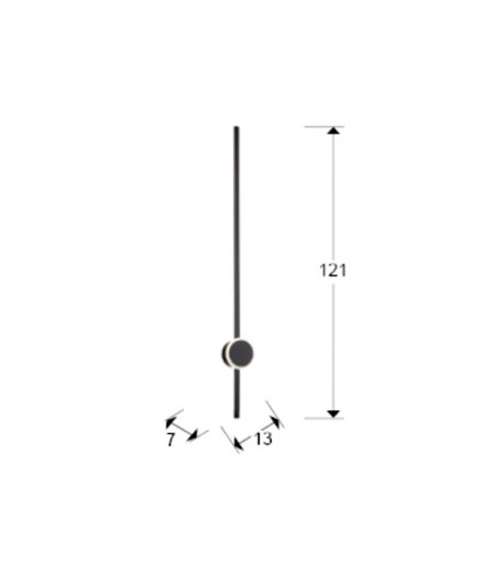Aplique de pared Online 2L negro - Schuller