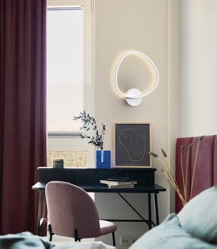 Aplique de pared Opalis blanco - Schuller 2