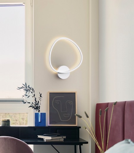 Aplique de pared Opalis blanco - Schuller