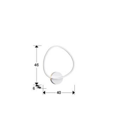 Aplique de pared Opalis blanco - Schuller