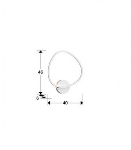 Aplique de pared Opalis blanco - Schuller