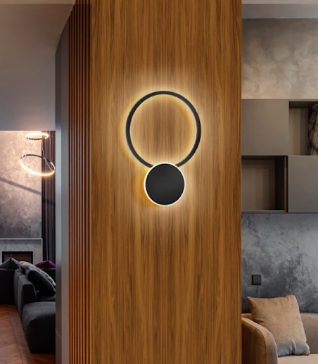 Aplique de pared Omnio negro - Schuller