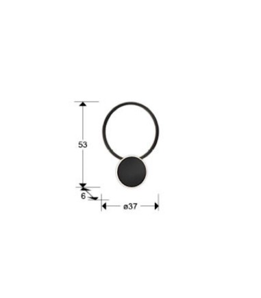Aplique de pared Omnio negro - Schuller