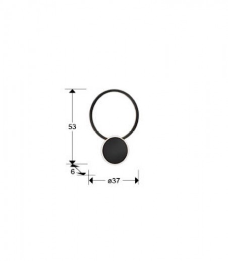 Aplique de pared Omnio negro - Schuller