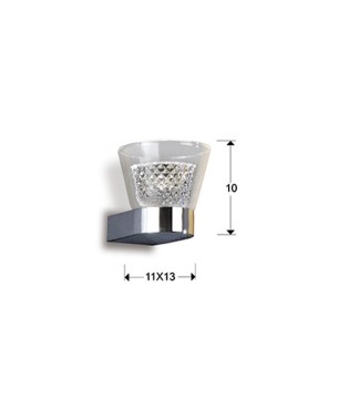 Aplique de pared Lucía 1L LED cromo - Schuller 2