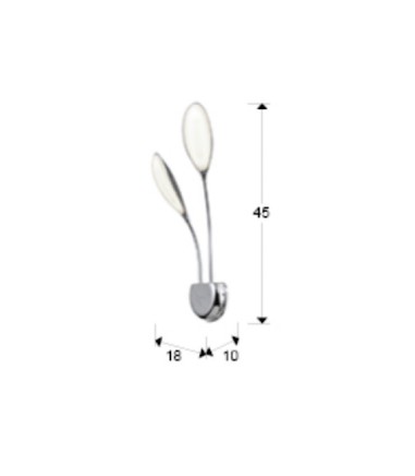 Aplique de pared Lucila 2L LED - Schuller