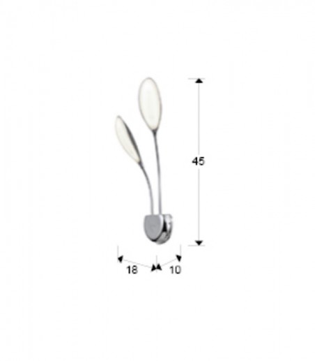 Aplique de pared Lucila 2L LED - Schuller