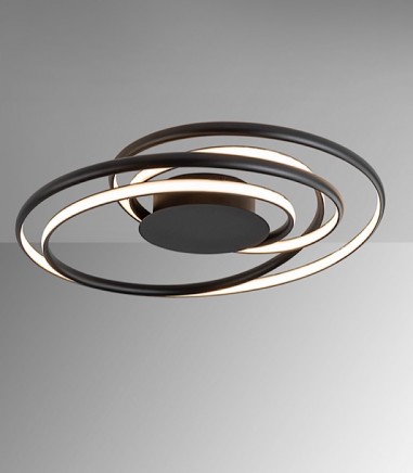 Plafón de techo Danza negro D70 - Schuller