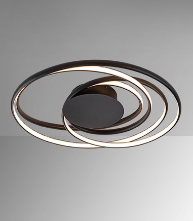 Plafón de techo Danza negro D70 - Schuller