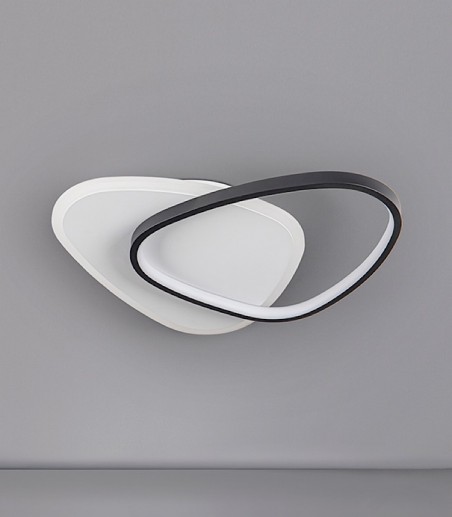 Plafón / aplique Romo blanco negro - Schuller