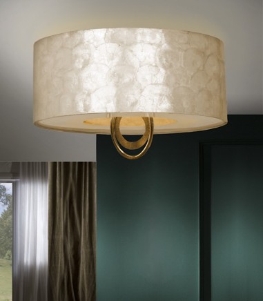 Plafón de techo Edén oro D55 4L  - Schuller