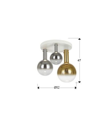 Plafón de techo Matices 3L blanco smoke oro  - Schuller