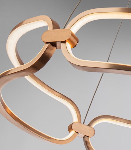 Lámpara de techo colgante Colette D60 oro rosa DIM  - Schuller