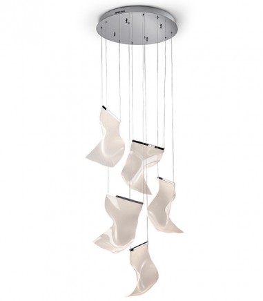 Lámpara de techo colgante Velos 5L cromo - Schuller