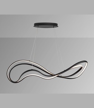 Lámpara de techo colgante ondulada Danza negra - Schuller 2