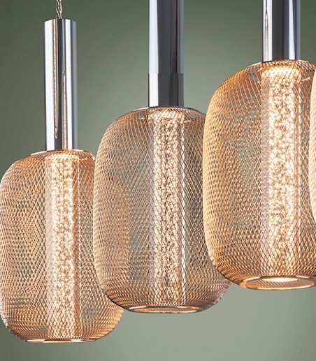 Lámpara de techo lineal Micrón 4L cromo oro - Schuller