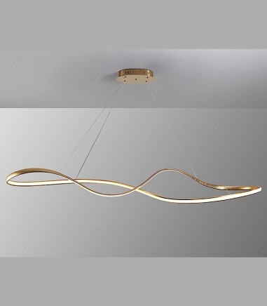 Lámpara de techo colgante Lia grande pan de oro - Schuller