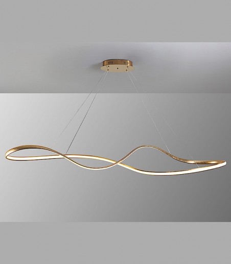 Lámpara de techo colgante Lia grande pan de oro - Schuller