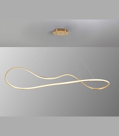 Lámpara de techo colgante Lia grande pan de oro - Schuller