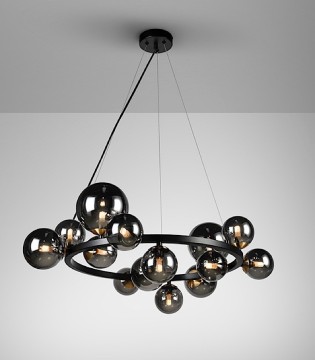 Lámpara de techo colgante Astros 14L negro - Schuller 2