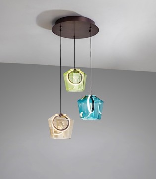 Lámpara de techo colgante Ingrid 3L colores - Schuller 2