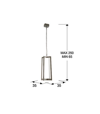 Lámpara de techo colgante Kuma Inox LED - Schuller