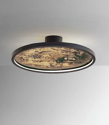 Aplique / plafón Stone LED CCT negro D60 - Schuller