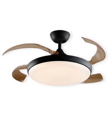 Ventilador de techo con luz Venturi negro DC D50/106 cm - Schuller | Comprar online