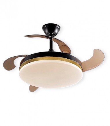 Ventilador de techo con luz Vento negro oro DC D50/100cm - Schuller | Comprar Online