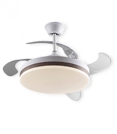 Ventilador de techo con luz Vento blanco bronce DC D50/100cm - Schuller | Comprar Online