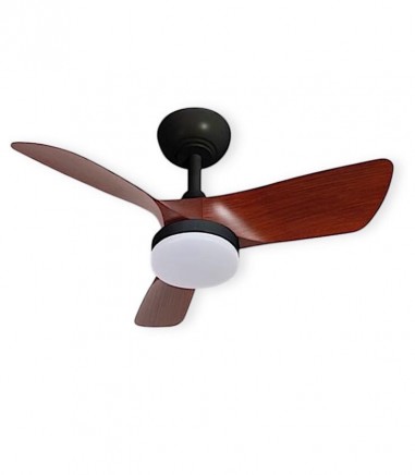 Ventilador de techo con luz Tropic negro/nogal DC D76cm DIM - Schuller