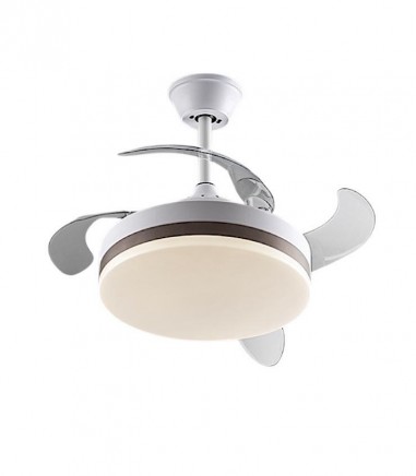 Mini ventilador de techo con luz Vento blanco/bronce DC D40-90cm DIM - Schuller