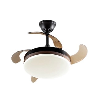 Mini ventilador de techo con luz Vento negro DC D40-90cm DIM - Schuller