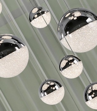 Lámpara de techo colgante Sphere 14L cromo D60 H500 c/mando - Schuller 2