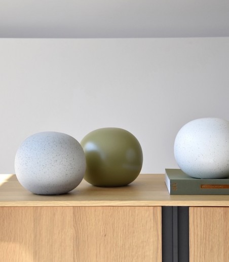 Bola decorativa cerámica color II verde mate - VP Interiorismo