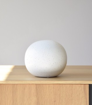 Bola decorativa cerámica color II blanco moteado - VP Interiorismo