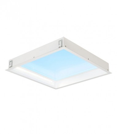Plafón empotrable Blue Sky Efecto Claraboya Fondo Azul 60W cuadrado 60x60 - Mantra