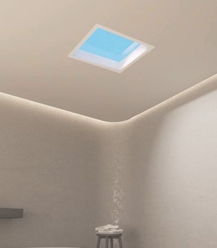 Plafón empotrable Blue Sky Efecto Claraboya Fondo Azul 60W cuadrado 60x60 - Mantra 2