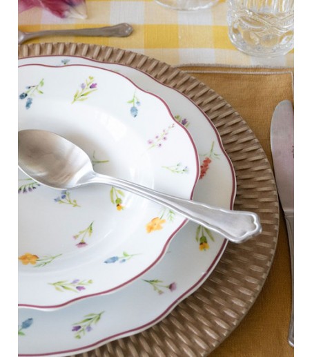Vajilla completa de porcelana CAPPETTATA MILLEFIORI 6 servicios - Tognana