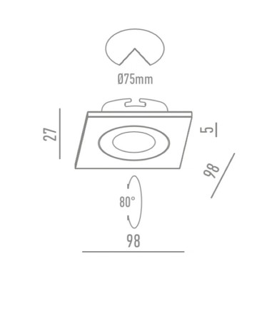 Foco empotrable GU10 NC1860SQ - YLD -...