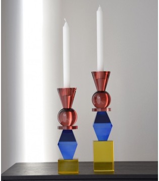 Candelabro decorativo Formas cristal color pequeño 2 - VP Interiorismo 2