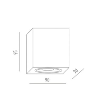 Foco de superficie Orientable led CUBO 90mm BLANCO 2